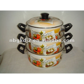 3pcs enamel cookware set